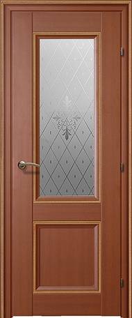 межкомнатная дверь Краснодеревщик «Модель 33.24» (Торшон, Грецкий Орех с декором косичка)