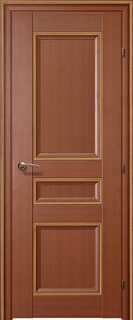 межкомнатная дверь Краснодеревщик «Модель 33.43» (Без стекла, Грецкий Орех с декором косичка)