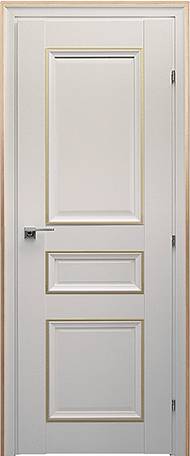 межкомнатная дверь Краснодеревщик «Модель 33.43» (Без стекла, Белый с декором косичка)