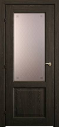 межкомнатная дверь Краснодеревщик «Модель 63.24» (Стекло Пико, Дуб шварц)