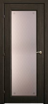 межкомнатная дверь Краснодеревщик «Модель 63.40» (Стекло Пико, Дуб шварц)