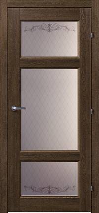 межкомнатная дверь Краснодеревщик «Модель 63.42» (Стекло с рисунком, Новара)
