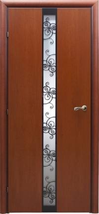 межкомнатная дверь Краснодеревщик «Модель 73.02» (Вклеенное стекло, Бразильская груша)