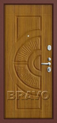 Стальная дверь Groff серия «Premium» Р3-302 П-4 (Золотой Дуб) вид изнутри