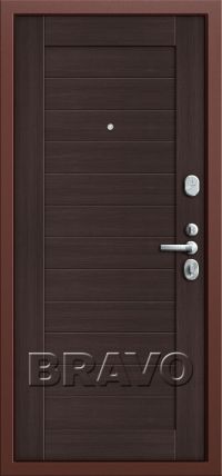 Стальная дверь Groff серия «Тechnics» Т2-221 (95 мм) Wenge Veralinga вид изнутри