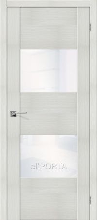 межкомнатная дверь el'Porta «VG2 White Waltz» (Стекло «White Waltz», Bianco Veralinga)