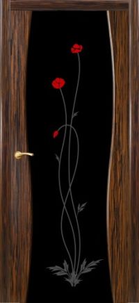 межкомнатная дверь Оникс «Грация» (стекло триплекс 3, эбеновое дерево)