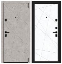 Porta M 15.15/замки Border (880x2050, левая, Grey Art/Snow Art)