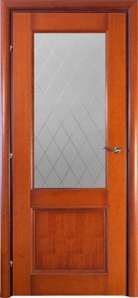 межкомнатная дверь Краснодеревщик «Модель 33.24» (Стекло матовое, Бразильская груша)