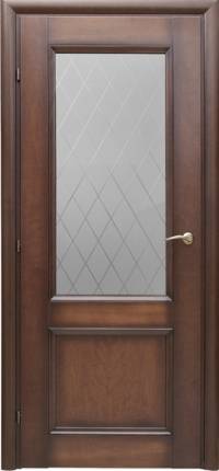 межкомнатная дверь Краснодеревщик «Модель 33.24» (Стекло матовое, Кофе)
