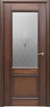 межкомнатная дверь Краснодеревщик «Модель 33.24» (Стекло торшон, Кофе)