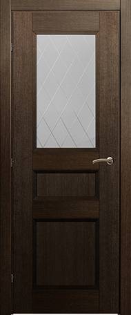 межкомнатная дверь Краснодеревщик «Модель 33.42» (Стекло Матовое, Дуб Шервуд)