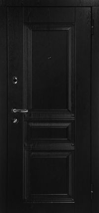 Стальная дверь МетаЛюкс «М36» (черный) вид снаружи