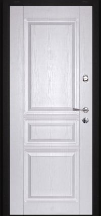 Стальная дверь МетаЛюкс «М36» (черный) вид изнутри