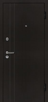 Стальная дверь МетаЛюкс «М29/1» (черный) вид снаружи