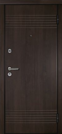 Стальная дверь МетаЛюкс «М37» (черный) вид снаружи