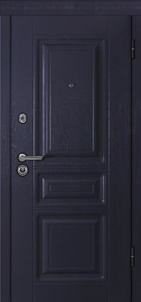 Стальная дверь МетаЛюкс «М600» (черный) вид снаружи