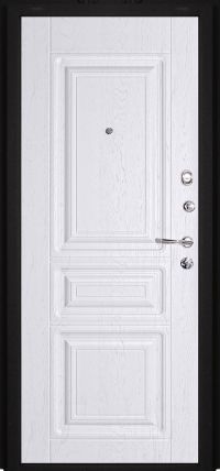 Стальная дверь МетаЛюкс «М600» (черный) вид изнутри