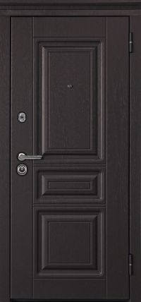 Стальная дверь МетаЛюкс «М601» (черный) вид снаружи