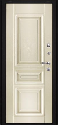 Стальная дверь МетаЛюкс «М601» (черный) вид изнутри