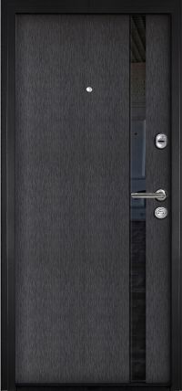 Стальная дверь МетаЛюкс «М17/1» (черный) вид изнутри