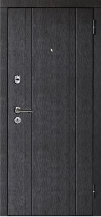 Стальная дверь МетаЛюкс «М17/1» (черный) вид снаружи