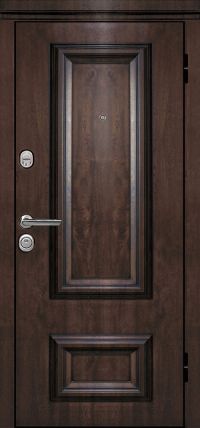 Стальная дверь МетаЛюкс «М75/1» (черный) вид снаружи