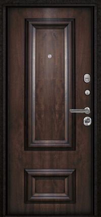 Стальная дверь МетаЛюкс «М75/1» (черный) вид изнутри