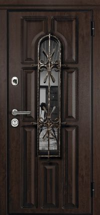 Стальная дверь МетаЛюкс «СМ60» (черный) вид снаружи