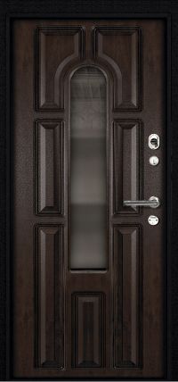 Стальная дверь МетаЛюкс «СМ60» (черный) вид изнутри