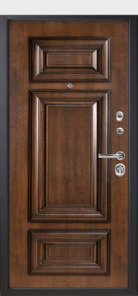 Стальная дверь МетаЛюкс «М708» (черный) вид изнутри