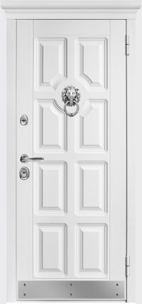 Стальная дверь МетаЛюкс «М707» (черный) вид снаружи