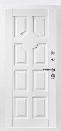 Стальная дверь МетаЛюкс «М707» (черный) вид изнутри
