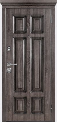 Стальная дверь МетаЛюкс «М706» (черный) вид снаружи