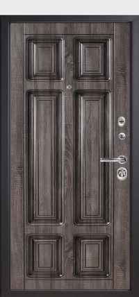 Стальная дверь МетаЛюкс «М706» (черный) вид изнутри