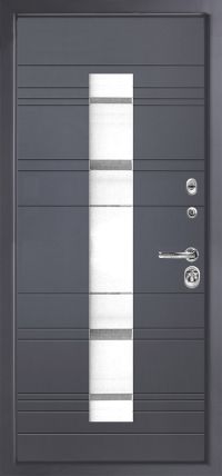 Стальная дверь МетаЛюкс «СМ65» (черный) вид изнутри