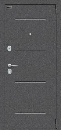 Стальная дверь el'Porta серия «Porta S» Porta S 104.К32 Антик Серебро/Wenge Veralinga вид снаружи