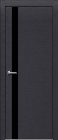 межкомнатная дверь Краснодеревщик «Модель 701sh» (Вклеенное стекло, Черный)