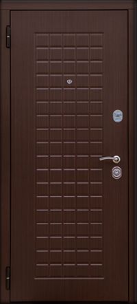 Стальная дверь Beldoorss «Шоколадка» Складская программа вид снаружи