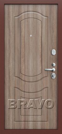 Стальная дверь Groff серия «Premium» Р2-200 П-1 (Темный Орех) вид изнутри