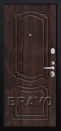 Стальная дверь Groff серия «Premium» Р3-301 П-28 (Темная Вишня) вид изнутри