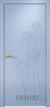 межкомнатная дверь Оникс «Концепт» (глухое полотно, Эмаль голубая, рис 11)