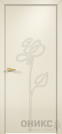 межкомнатная дверь Оникс «Концепт» (глухое полотно, Эмаль слоновая кость, рис 16)