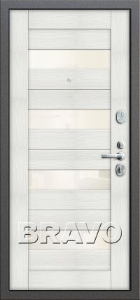 Стальная дверь Groff серия «Тechnics» Т2-223 Bianco Veralinga/White Waltz вид изнутри