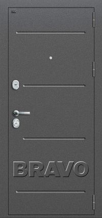 Стальная дверь Groff серия «Тechnics» Т2-223 Bianco Veralinga/White Waltz вид снаружи