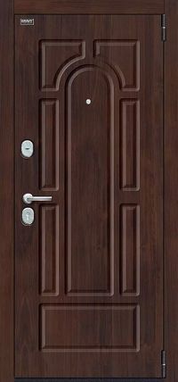 Стальная дверь el'Porta серия «Porta S» Porta S 55.К12 Almon 28/Dark Oak вид снаружи