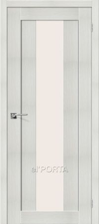 межкомнатная дверь el'Porta «Порта-25 alu» (Стекло «Magic Fog», Bianco Veralinga)