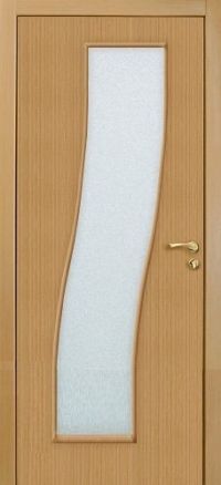 межкомнатная дверь Оникс «Каскад» (остекленная, светлый дуб)