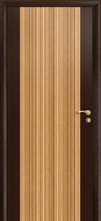 межкомнатная дверь Оникс «Комби зебрано» (остекленная, зебрано-венге)