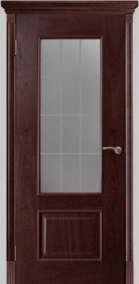 межкомнатная дверь Оникс «Марсель» (осткленная двухфиленчатая, палисандр)